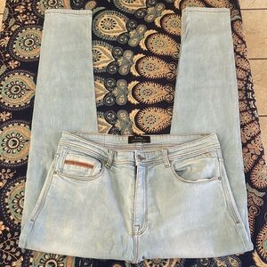 Zara High Rise Light Wash Skinny Jeans Sz 12